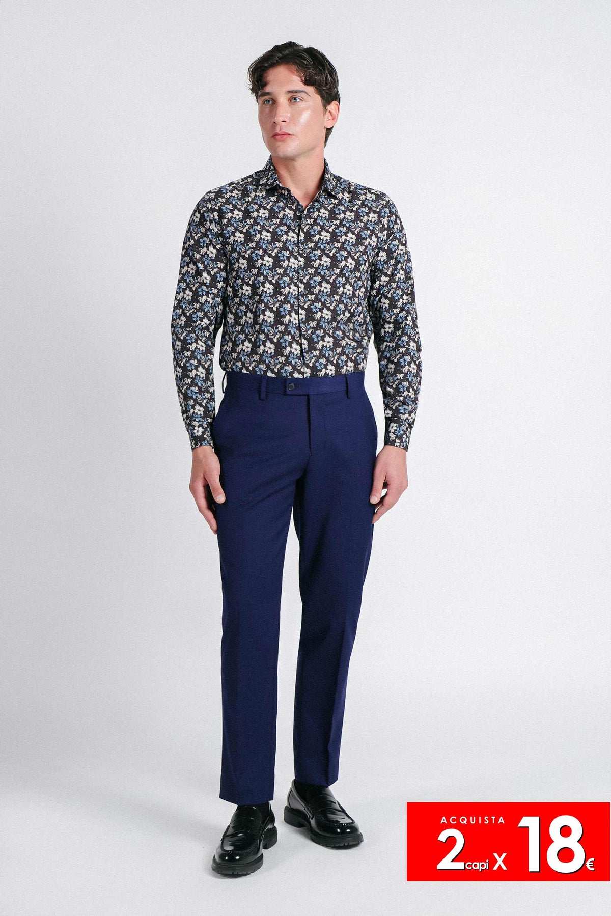 CAMICIA FANTASIA STRETCH MORO