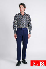 CAMICIA FANTASIA STRETCH MORO