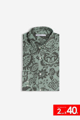 CAMICIA FANTASIA COLLO ITALIANO SALVIA