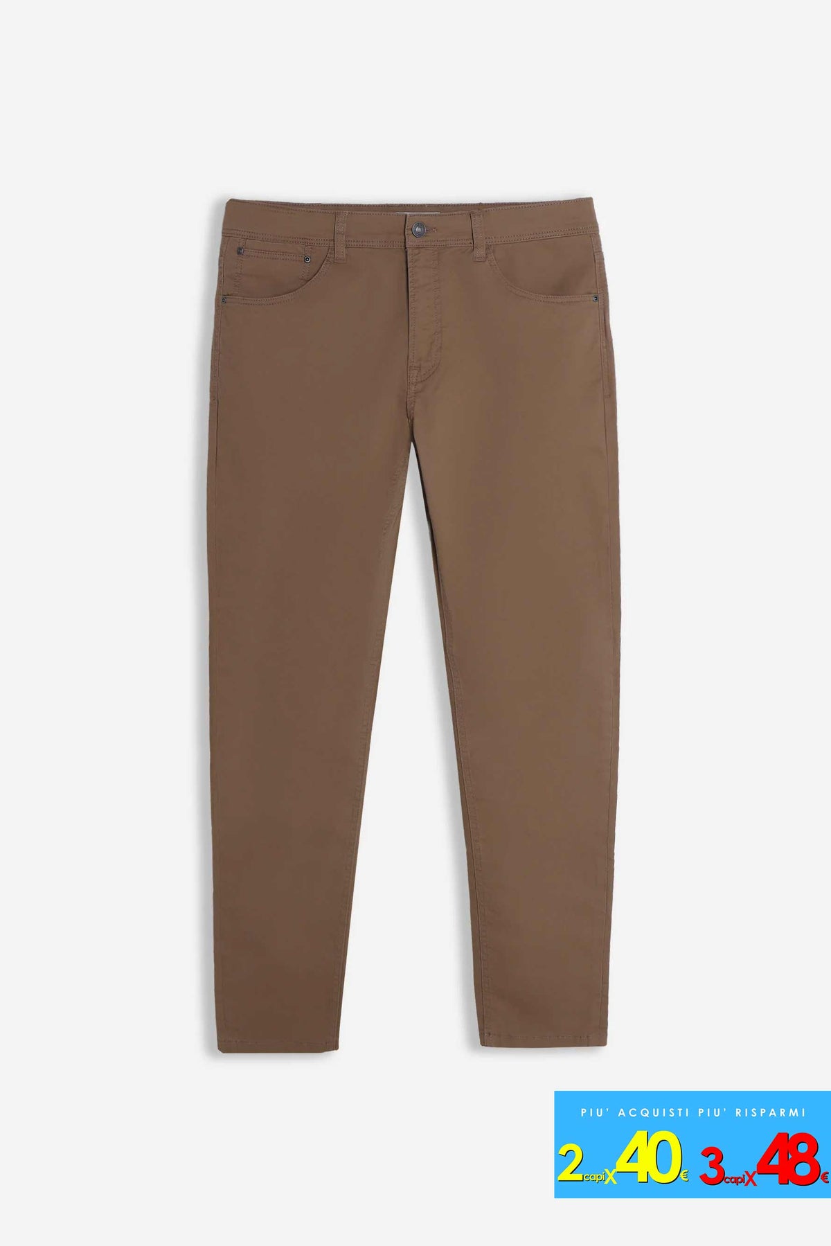 PANTALONE 5 TASCHE BASIC FANGO
