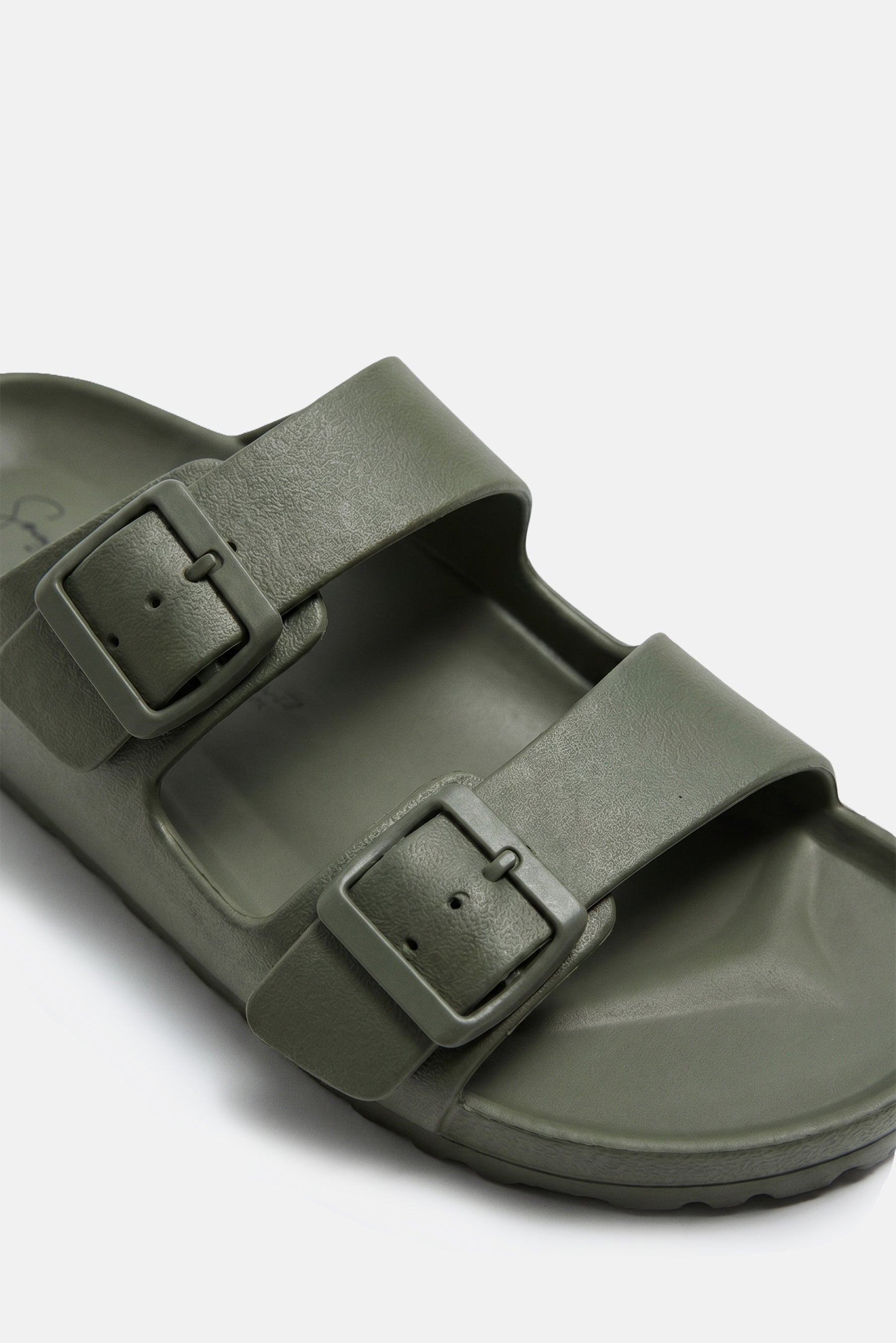 CIABATTA CON FIBBIE VERDE MILITARE
