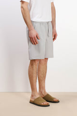 BERMUDA JOGGER CON COULISSE GRIGIO GHIACCIO