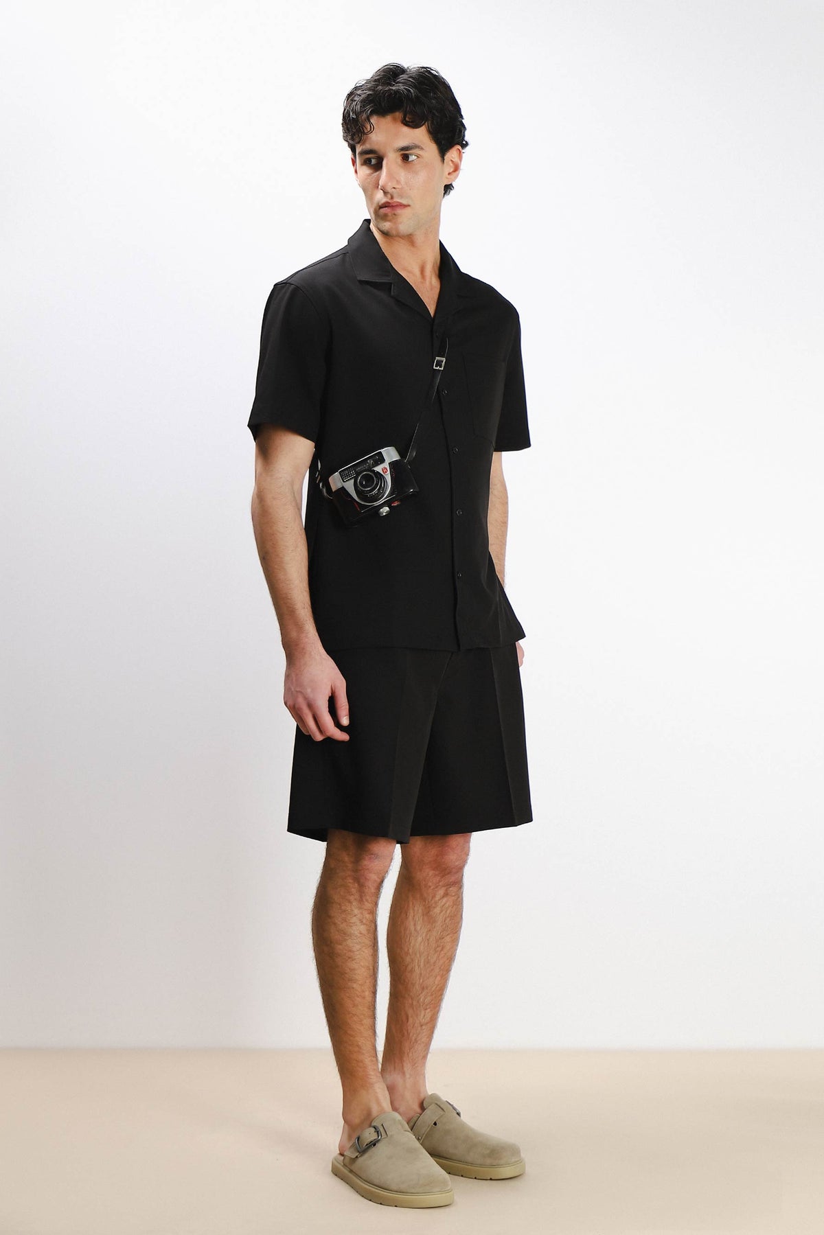 BERMUDA JOGGER CON COULISSE NERO