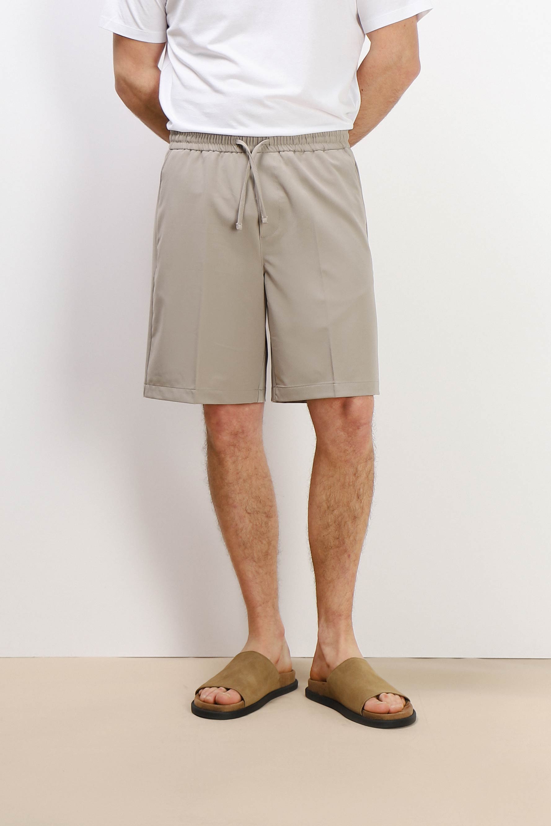 BERMUDA JOGGER CON COULISSE SABBIA