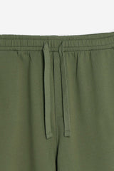 BERMUDA IN FELPA CON COULISSE VERDE MILITARE