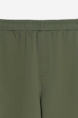 BERMUDA IN FELPA CON TASCONI VERDE MILITARE
