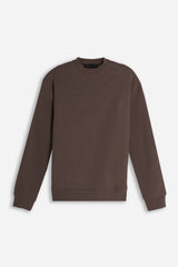 FELPA GIROCOLLO BASIC MARRONE