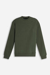 FELPA GIROCOLLO BASIC VERDE MILITARE