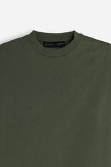 FELPA GIROCOLLO BASIC VERDE MILITARE