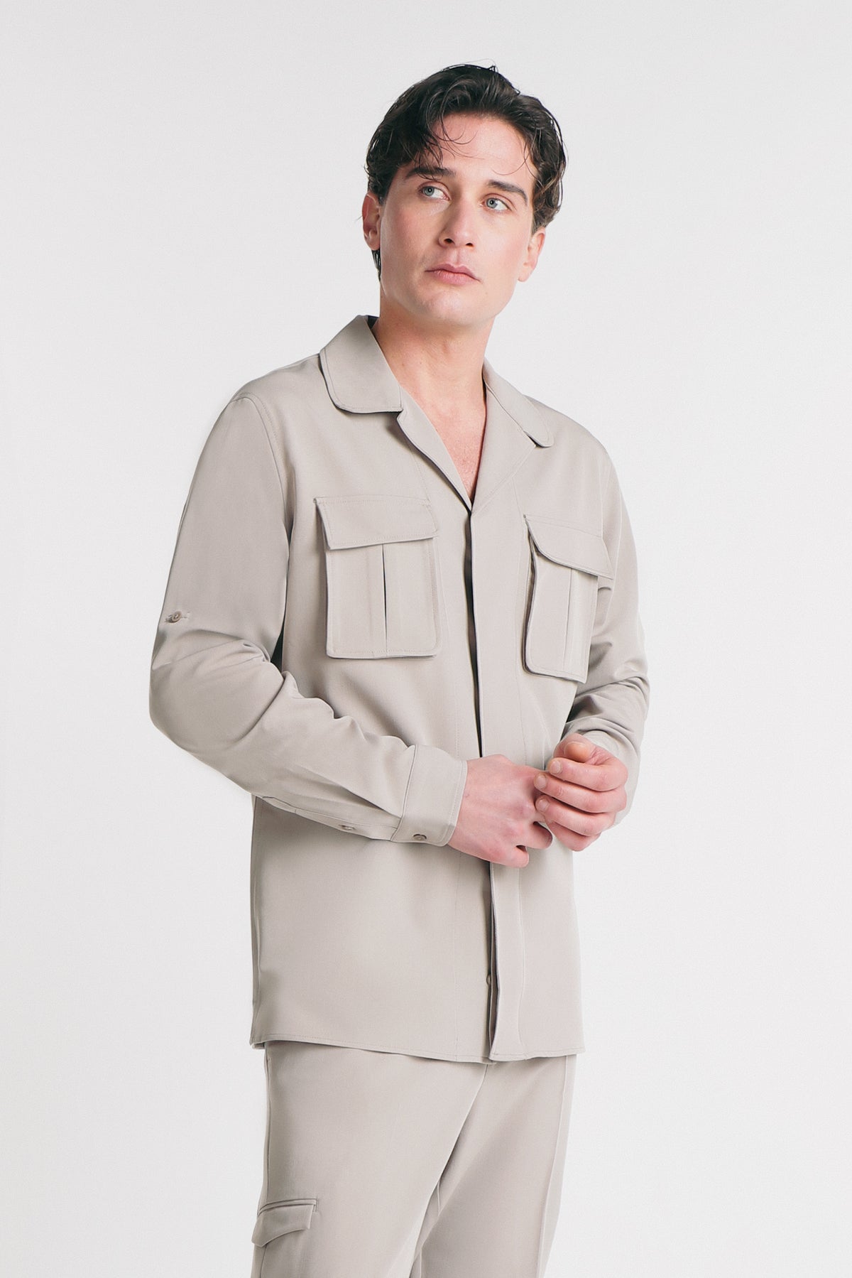 GIUBBOTTO OVERSHIRT SABBIA