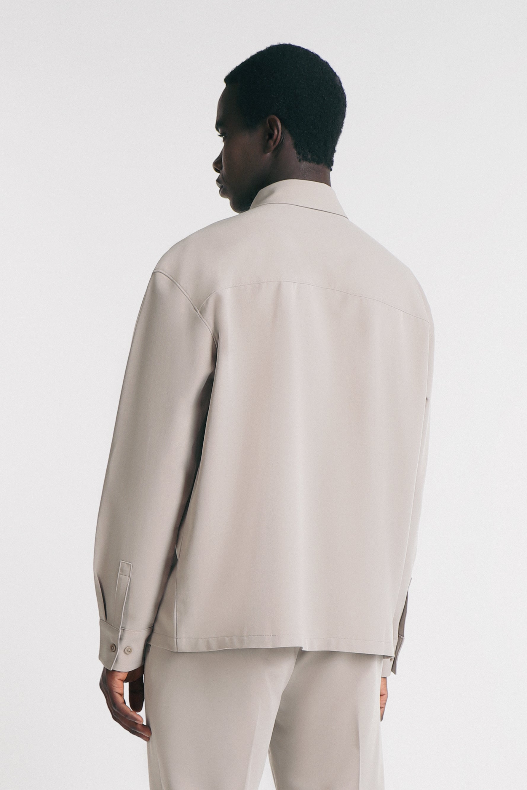 OVERSHIRT IN POLIVISCOSA SABBIA