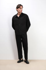 OVERSHIRT TESSUTO MORBIDO NERO