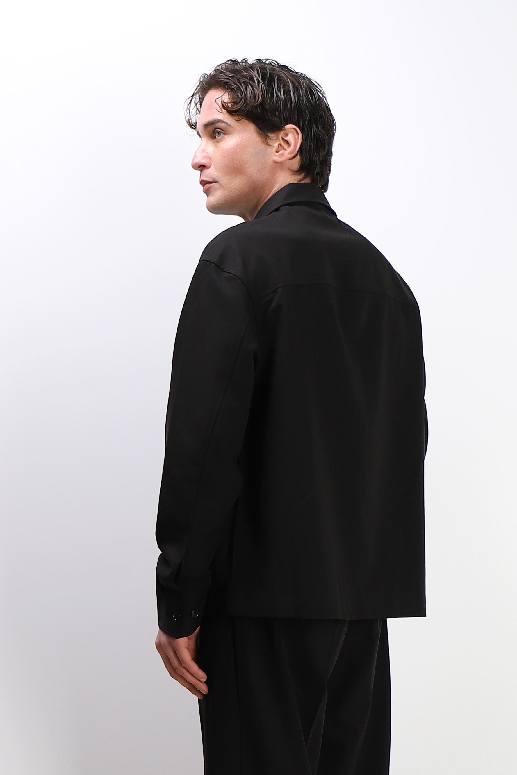OVERSHIRT TESSUTO MORBIDO NERO