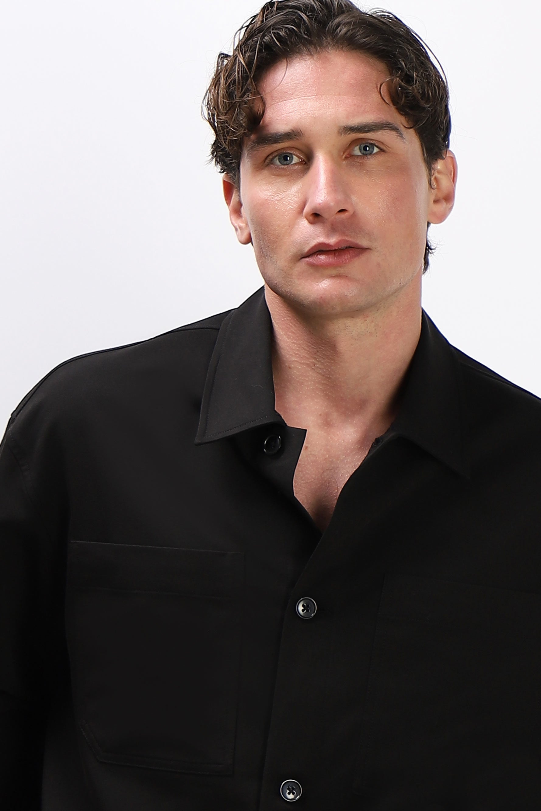OVERSHIRT TESSUTO MORBIDO NERO