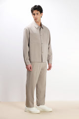 OVERSHIRT TESSUTO MORBIDO SABBIA