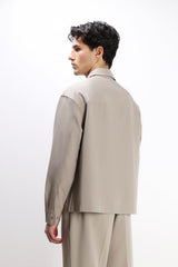 OVERSHIRT TESSUTO MORBIDO SABBIA