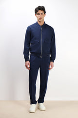 GIUBBOTTO BOMBER CON DOPPIA TASCA BLEU