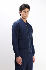 GIUBBOTTO BOMBER CON DOPPIA TASCA BLEU