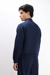 GIUBBOTTO BOMBER CON DOPPIA TASCA BLEU