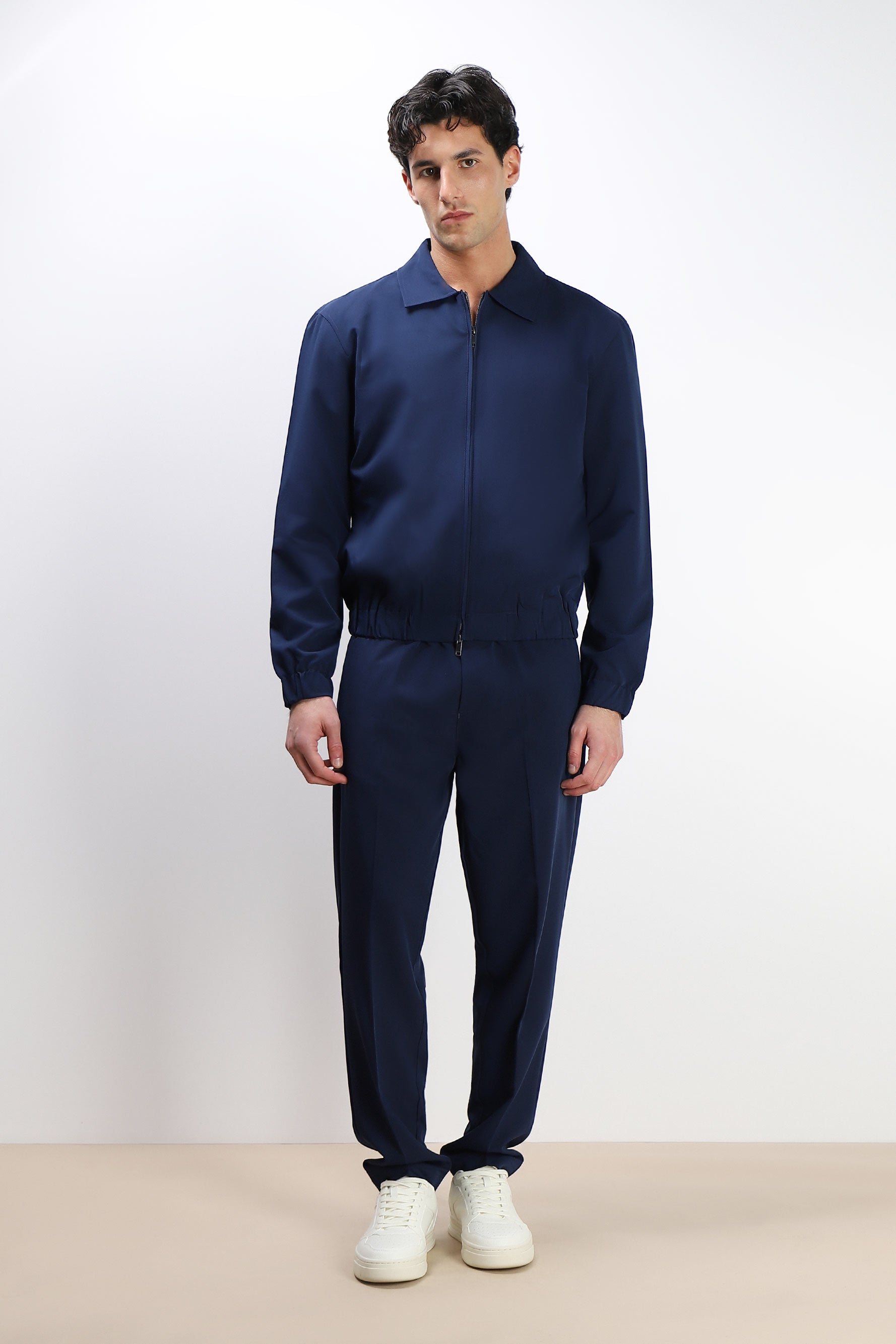 GIUBBOTTO BOMBER COLLO CAMICIA BLEU