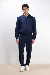 GIUBBOTTO BOMBER COLLO CAMICIA BLEU