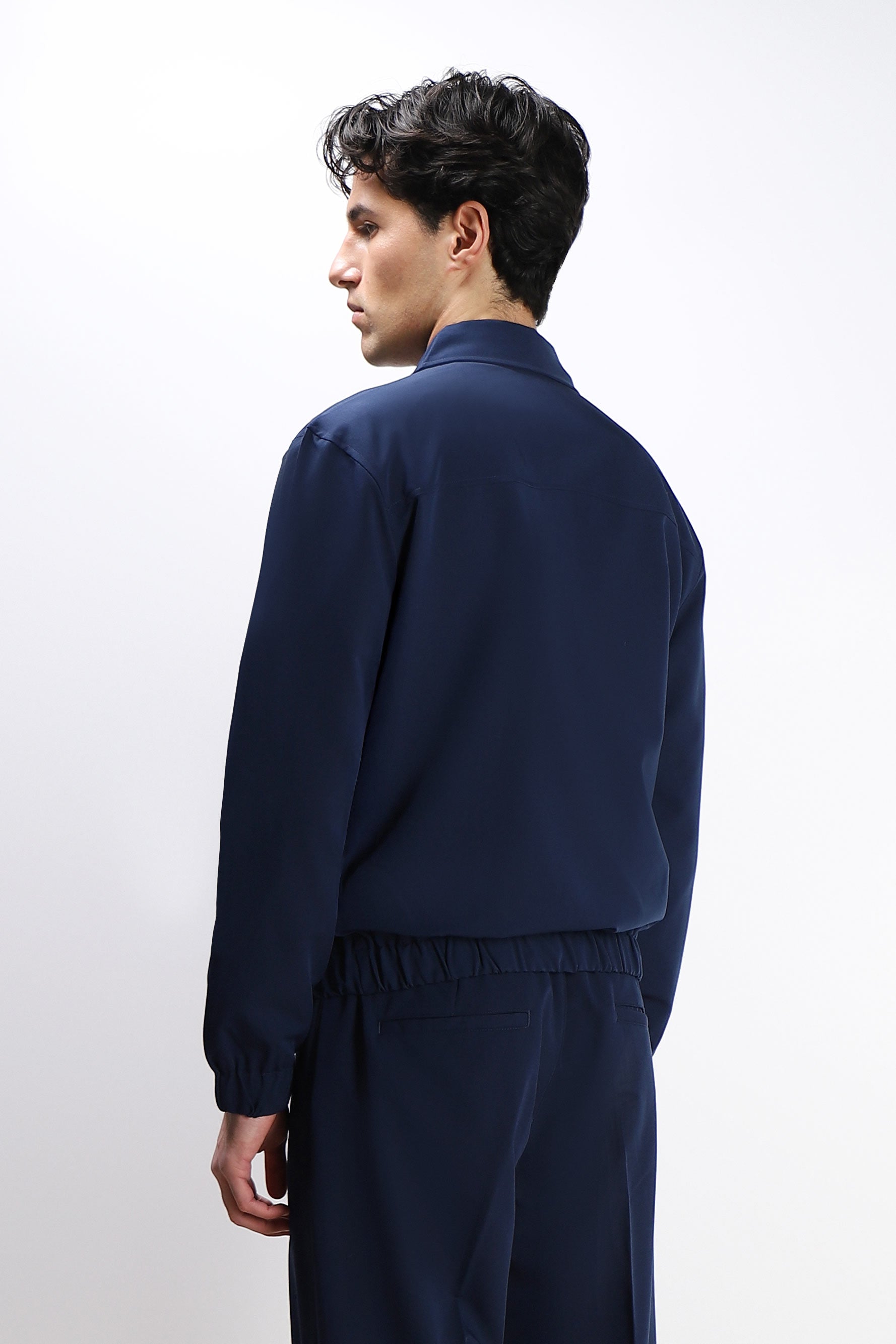 GIUBBOTTO BOMBER COLLO CAMICIA BLEU