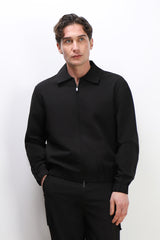 GIUBBOTTO BOMBER COLLO CAMICIA NERO