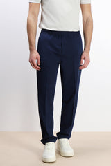 PANTALONE JOGGER MORBIDO CON COULISSE BLEU