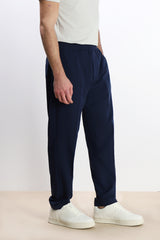 PANTALONE JOGGER MORBIDO CON COULISSE BLEU