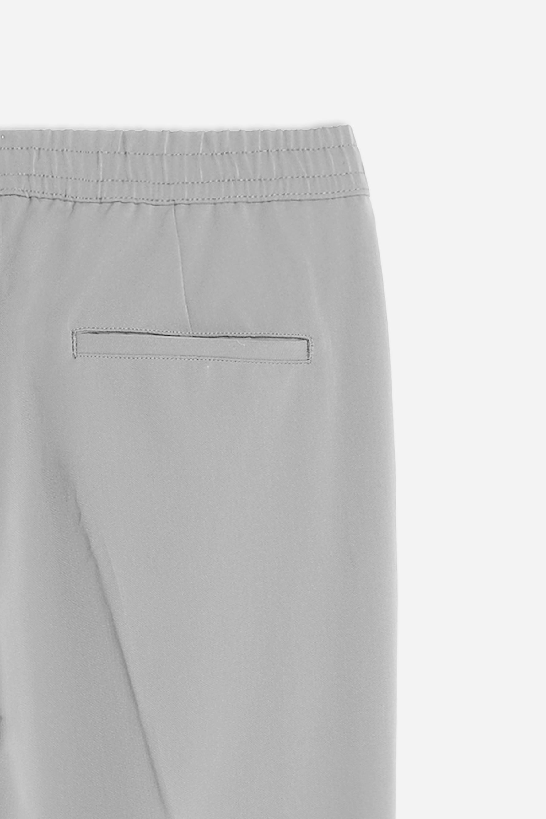 PANTALONE JOGGER MORBIDO CON COULISSE GRIGIO GHIACCIO
