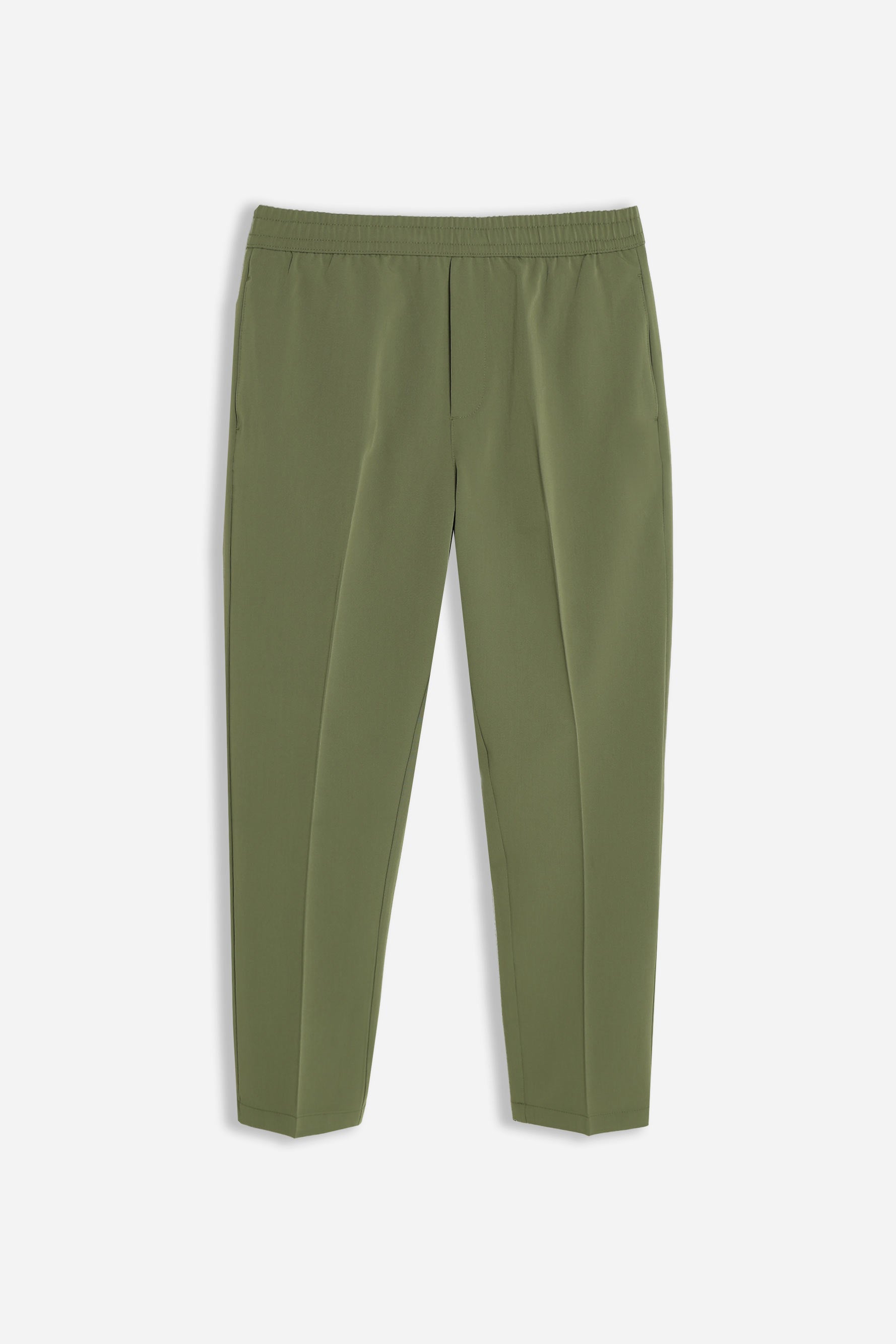 PANTALONE JOGGER MORBIDO CON COULISSE VERDE MILITARE
