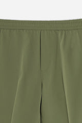 PANTALONE JOGGER MORBIDO CON COULISSE VERDE MILITARE