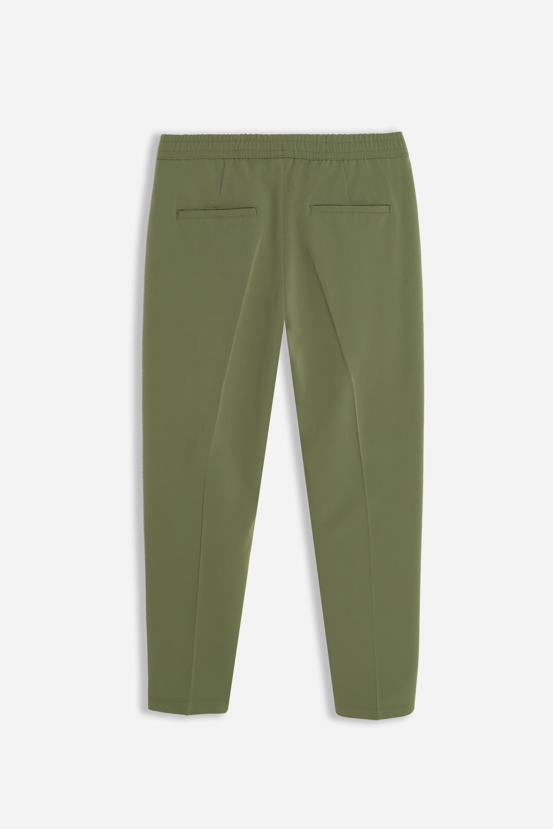 PANTALONE JOGGER MORBIDO CON COULISSE VERDE MILITARE