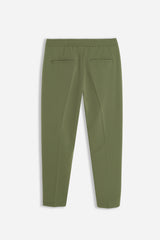 PANTALONE JOGGER MORBIDO CON COULISSE VERDE MILITARE