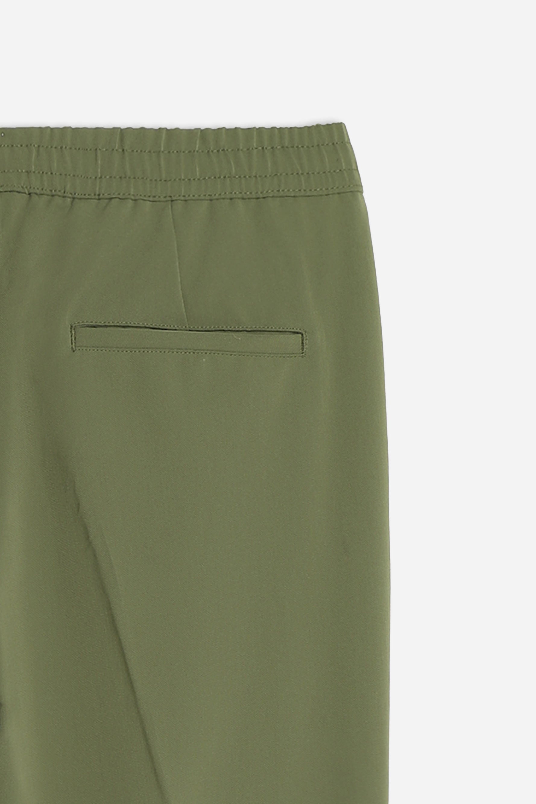 PANTALONE JOGGER MORBIDO CON COULISSE VERDE MILITARE