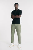 PANTALONI STRETCH CON TASCONE VERDE MILITARE - Sonnybono