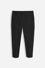 PANTALONE MORBIDO CON TASCONI NERO