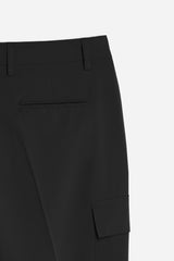 PANTALONE MORBIDO CON TASCONI NERO
