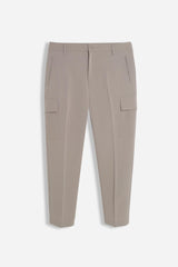 PANTALONE MORBIDO CON TASCONI SABBIA