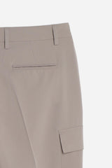 PANTALONE MORBIDO CON TASCONI SABBIA