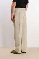 PANTALONE MORBIDO CON ELASTICO IN VITA BEIGE