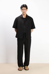 PANTALONE MORBIDO CON ELASTICO IN VITA NERO