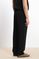 PANTALONE MORBIDO CON ELASTICO IN VITA NERO
