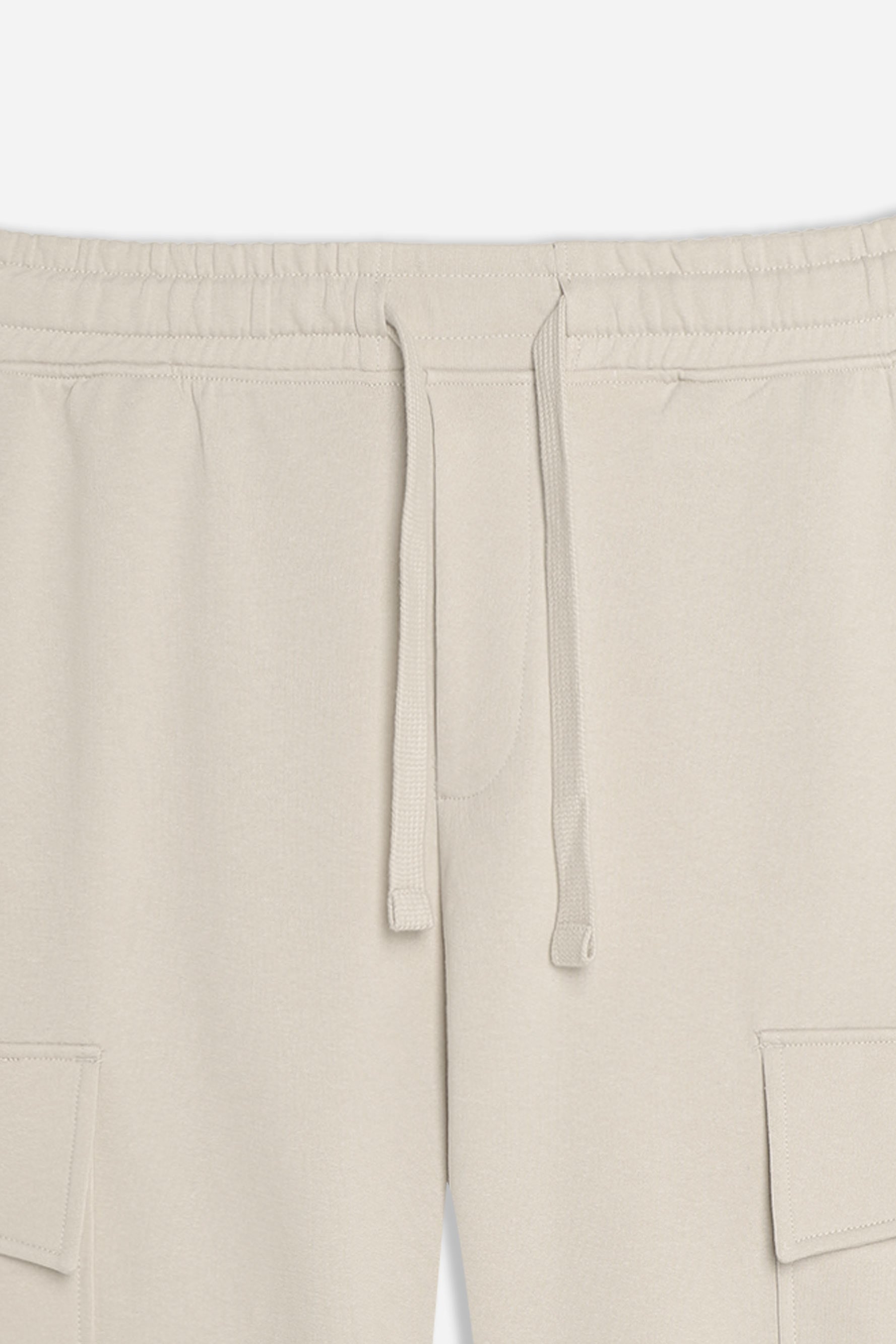 PANTALONE JOGGER IN FELPA E COULISSE BEIGE CHIARO