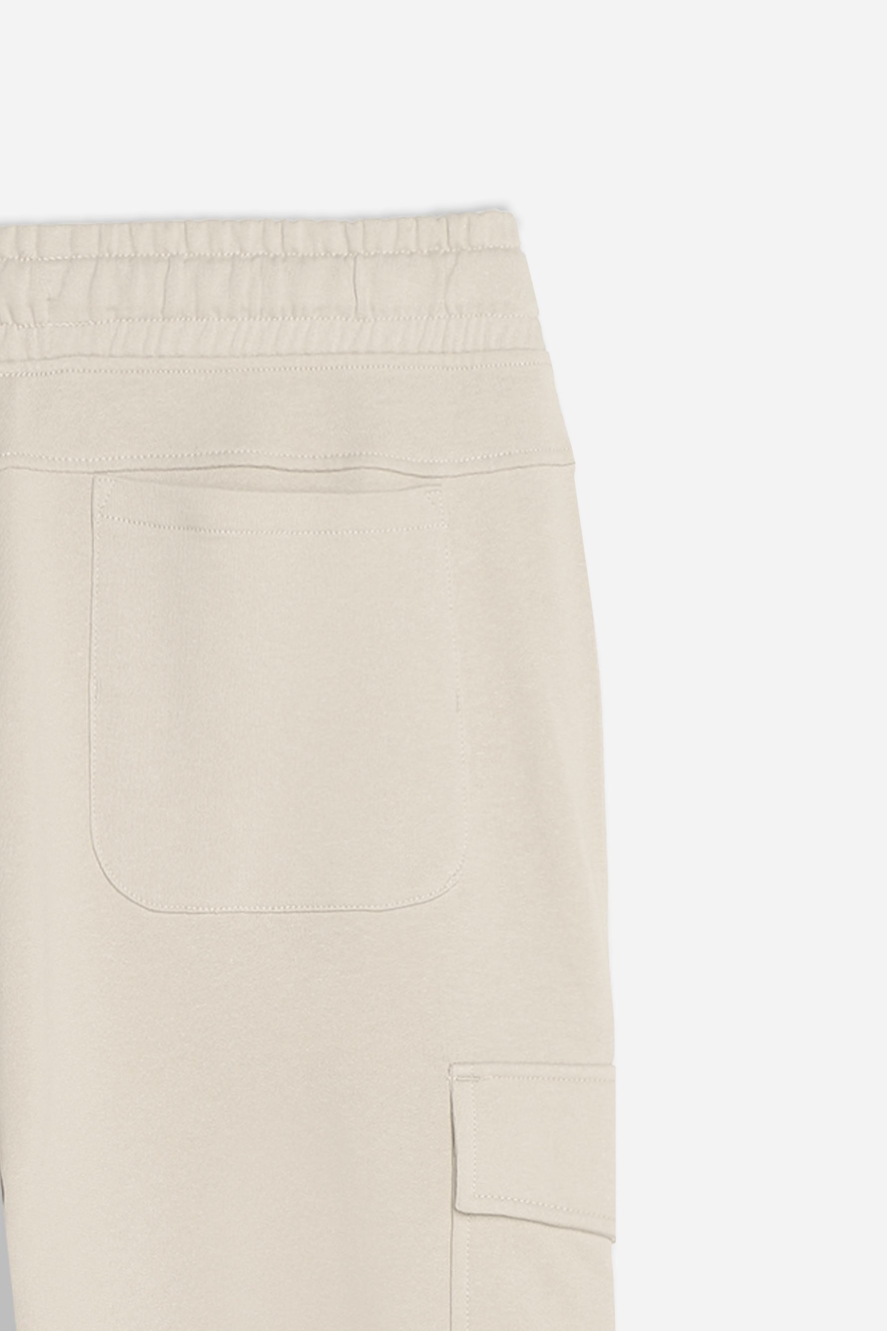 PANTALONE JOGGER IN FELPA E COULISSE BEIGE CHIARO