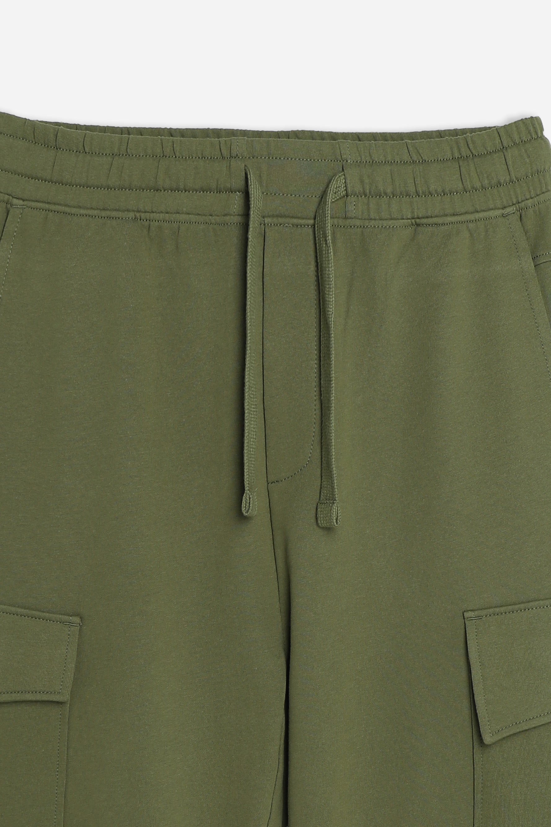 PANTALONE JOGGER IN FELPA E COULISSE VERDE MILITARE