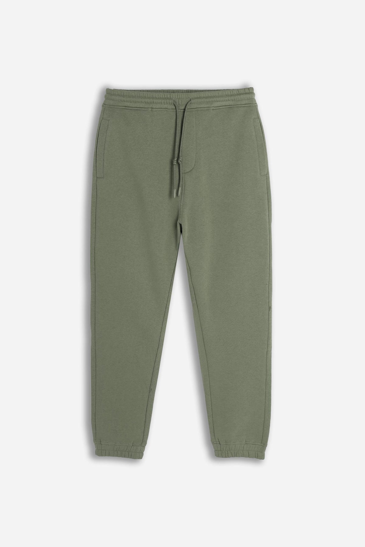 PANTALONE IN FELPA JOGGER VERDE MILITARE
