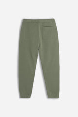 PANTALONE IN FELPA JOGGER VERDE MILITARE