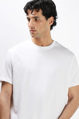 T-SHIRT GIROCOLLO BASIC IN MAGLINA BIANCO