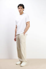 T-SHIRT GIROCOLLO BASIC IN MAGLINA BIANCO